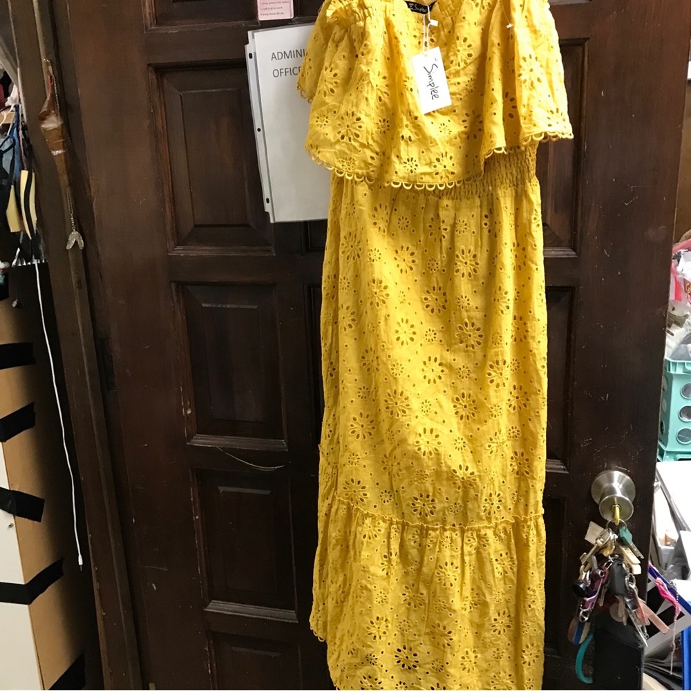 Sampler Dress- Perfect for ALL occasions color: Yellow Size L